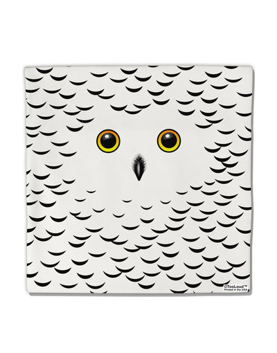 Snowy Owl Cute Animal Face Micro Fleece 14&#x22;x14&#x22; Pillow Sham All Over Print-Pillow Sham-TooLoud-White-Davson Sales