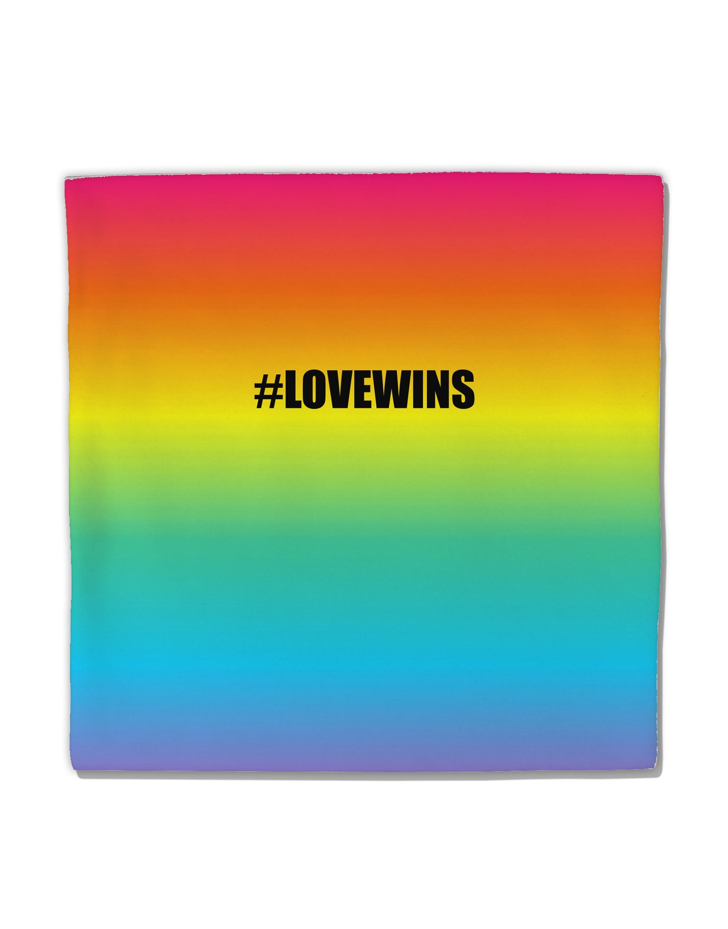 Rainbow Print - Hashtag Love Wins Micro Fleece 14"x14" Pillow Sham All Over Print-Pillow Sham-TooLoud-White-Davson Sales