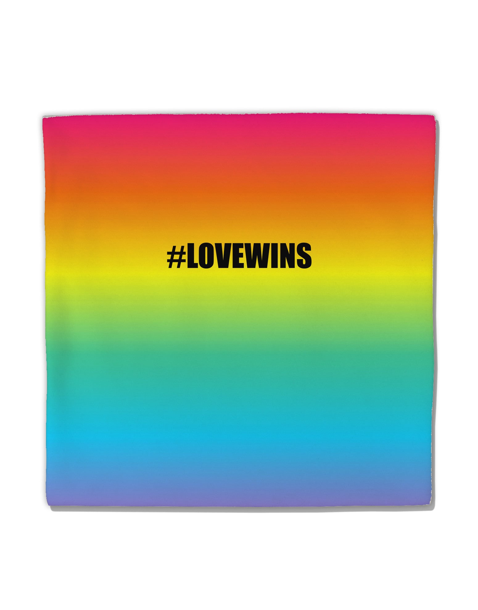 Rainbow Print - Hashtag Love Wins Micro Fleece 14"x14" Pillow Sham All Over Print-Pillow Sham-TooLoud-White-Davson Sales