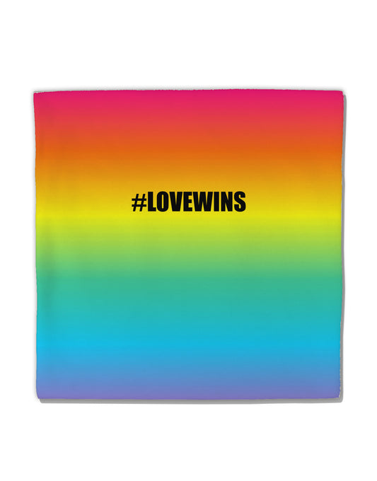 Rainbow Print - Hashtag Love Wins Micro Fleece 14"x14" Pillow Sham All Over Print-Pillow Sham-TooLoud-White-Davson Sales