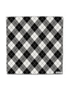 Black and White Argyle AOP Micro Fleece 14&#x22;x14&#x22; Pillow Sham All Over Print by TooLoud-Pillow Sham-TooLoud-White-Davson Sales