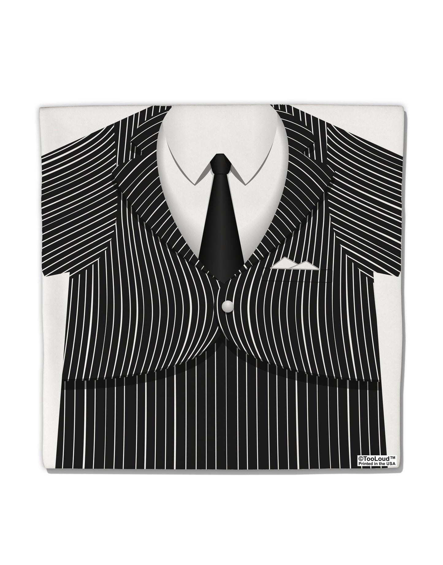 Pinstripe Gangster Jacket Printed Costume Micro Fleece 14"x14" Pillow Sham All Over Print-Pillow Sham-TooLoud-White-Davson Sales