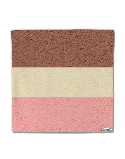 Horizontal Neapolitan Ice Cream Micro Fleece 14&#x22;x14&#x22; Pillow Sham All Over Print by TooLoud-Pillow Sham-TooLoud-White-Davson Sales