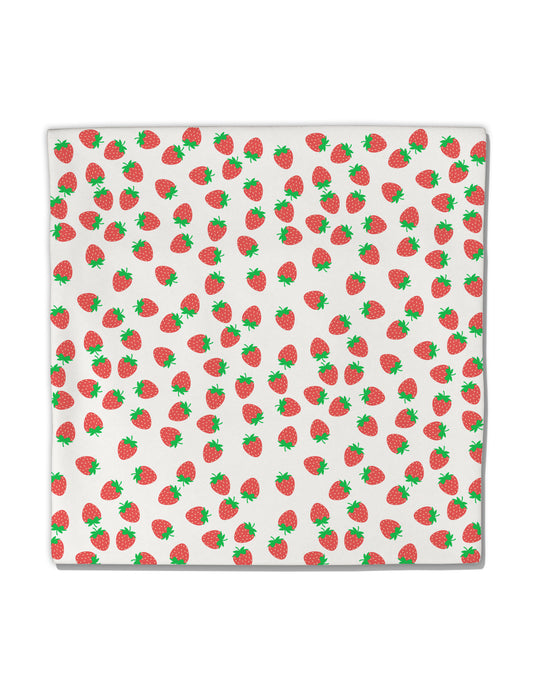 Strawberries Everywhere Micro Fleece 14&#x22;x14&#x22; Pillow Sham by TooLoud-Pillow Sham-TooLoud-White-Davson Sales