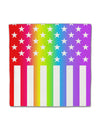 American Pride - Rainbow Stars and Stripes Micro Fleece 14&#x22;x14&#x22; Pillow Sham All Over Print-Pillow Sham-TooLoud-White-Davson Sales