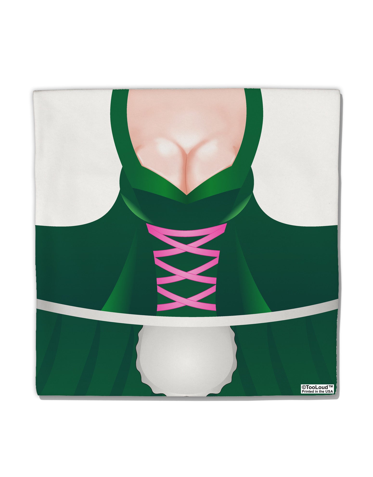 Sexy Dirndl Costume Green Micro Fleece 14"x14" Pillow Sham All Over Print by TooLoud-Pillow Sham-TooLoud-White-Davson Sales