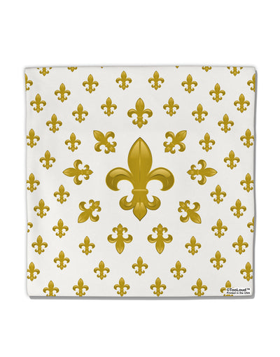 Gold Fleur De Lis AOP Micro Fleece 14&#x22;x14&#x22; Pillow Sham All Over Print by TooLoud-Pillow Sham-TooLoud-White-Davson Sales