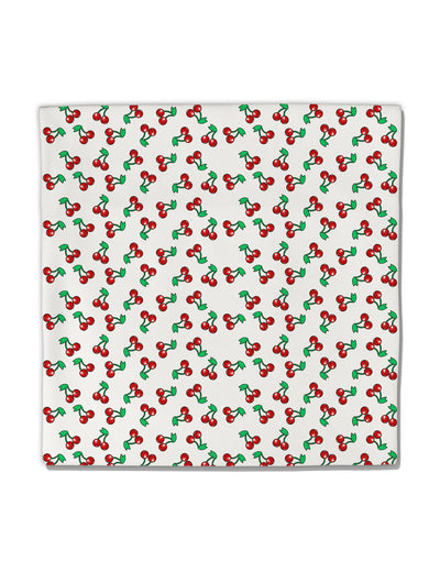 Cherries Everywhere Micro Fleece 14&#x22;x14&#x22; Pillow Sham by TooLoud-Pillow Sham-TooLoud-White-Davson Sales