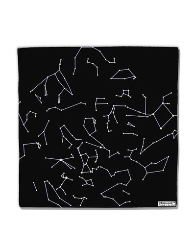 Constellations Black All Over Micro Fleece 14&#x22;x14&#x22; Pillow Sham All Over Print-Pillow Sham-TooLoud-White-Davson Sales