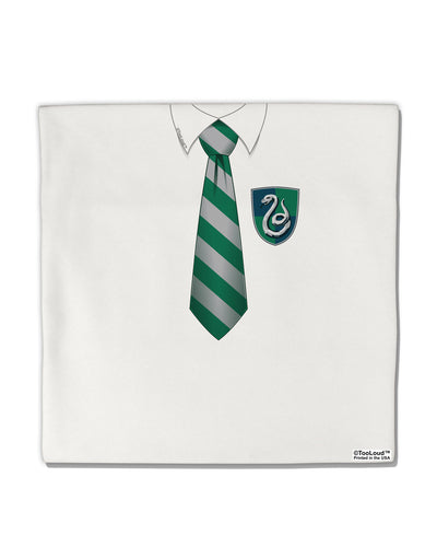 TooLoud Wizard Uniform Green and Silver Micro Fleece 14&#x22;x14&#x22; Pillow Sham All Over Print-Pillow Sham-TooLoud-White-Davson Sales