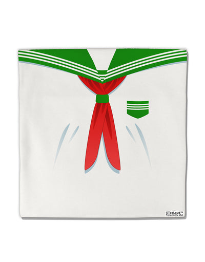 School Uniform Costume - Green Micro Fleece 14&#x22;x14&#x22; Pillow Sham All Over Print-Pillow Sham-TooLoud-White-Davson Sales