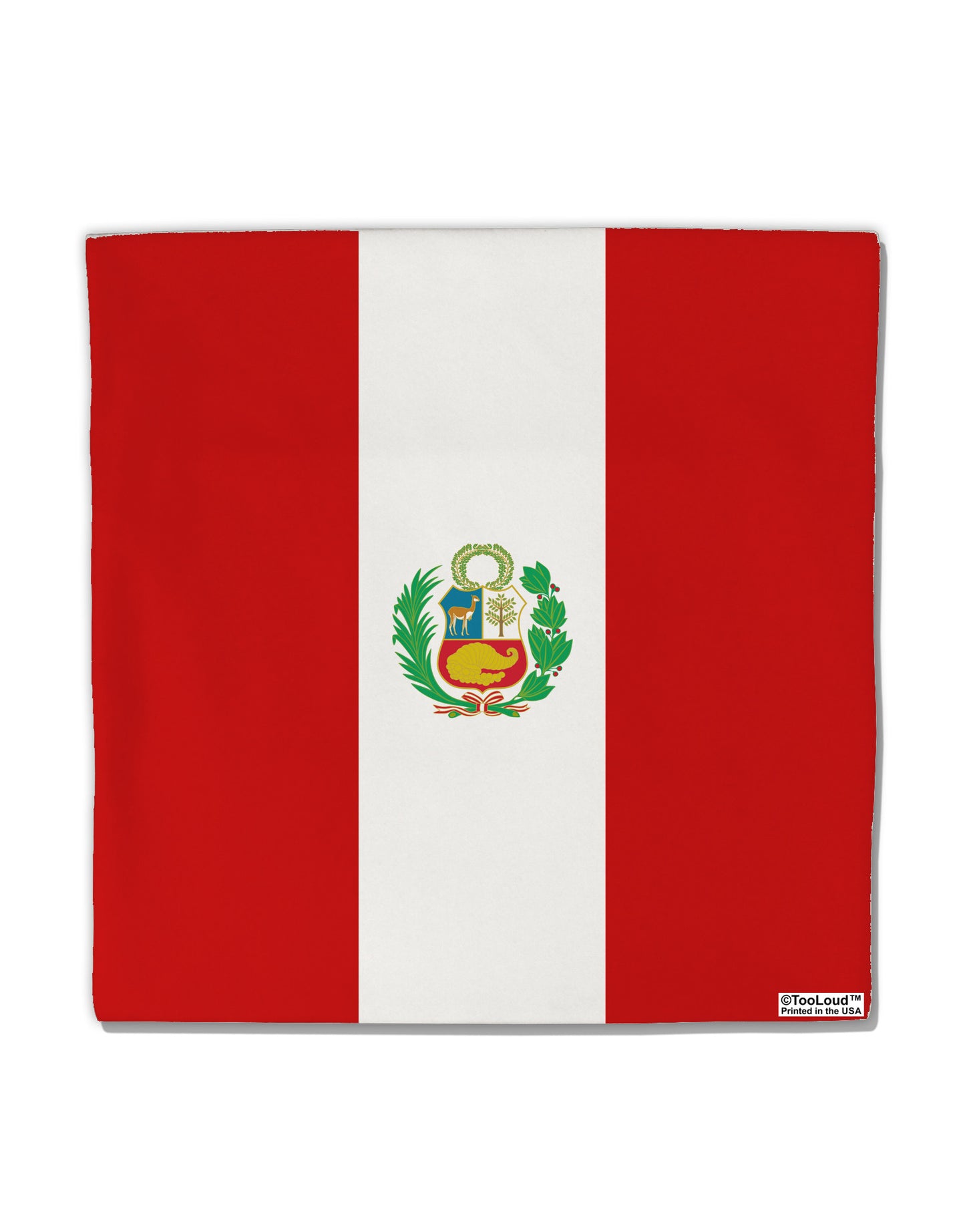 Peru Flag AOP Micro Fleece 14"x14" Pillow Sham All Over Print-Pillow Sham-TooLoud-White-Davson Sales