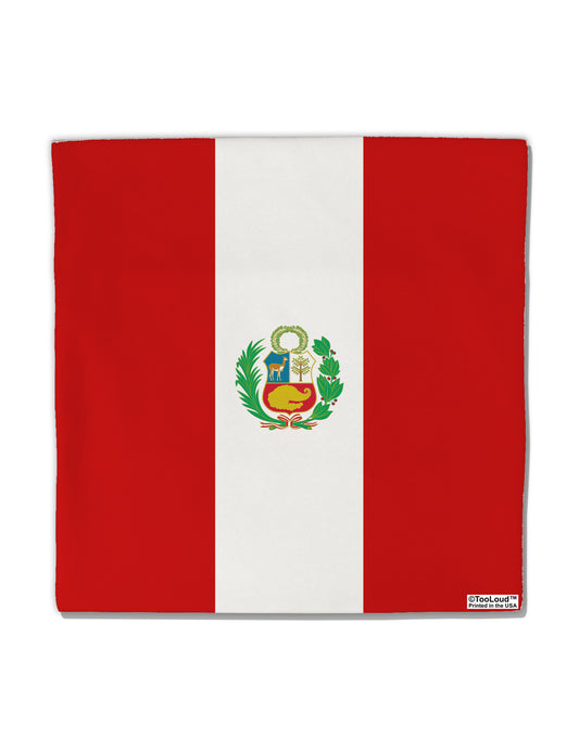 Peru Flag AOP Micro Fleece 14"x14" Pillow Sham All Over Print-Pillow Sham-TooLoud-White-Davson Sales