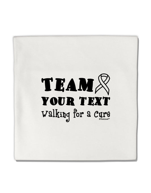 Personalized Team -Name- Walking for a Cure Micro Fleece 14"x14" Pillow Sham-Pillow Sham-TooLoud-White-Davson Sales