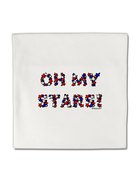 Oh My Stars Patriotic Design Micro Fleece 14"x14" Pillow Sham by TooLoud-Pillow Sham-TooLoud-White-Davson Sales