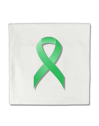 Celiac Disease Awareness Ribbon - Light Green Micro Fleece 14&#x22;x14&#x22; Pillow Sham-Pillow Sham-TooLoud-White-Davson Sales