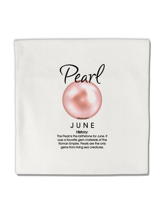 Birthstone Pearl Micro Fleece 14&#x22;x14&#x22; Pillow Sham by TooLoud-Pillow Sham-TooLoud-White-Davson Sales