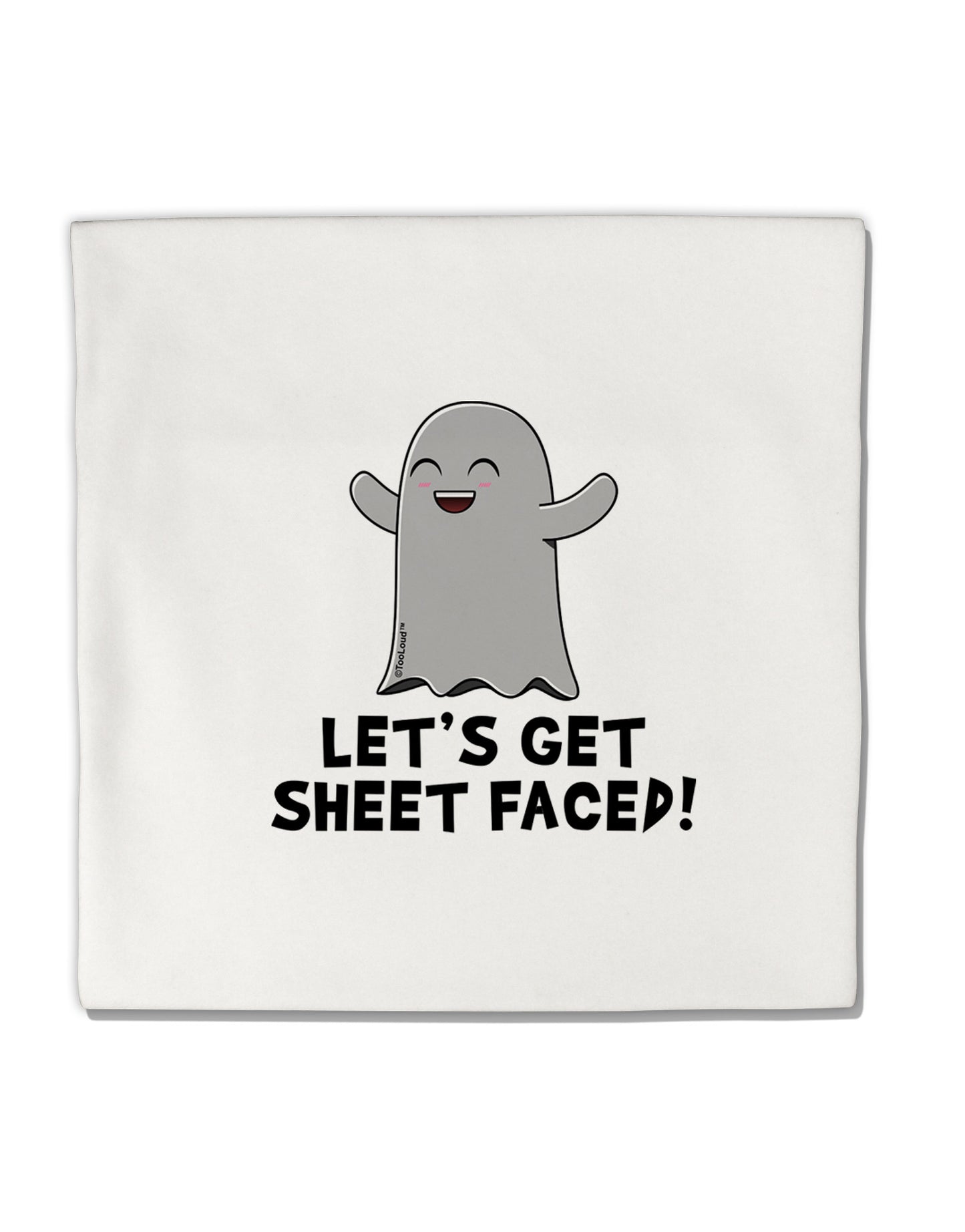 Let's Get Sheet Faced Micro Fleece 14"x14" Pillow Sham by TooLoud-Pillow Sham-TooLoud-White-Davson Sales