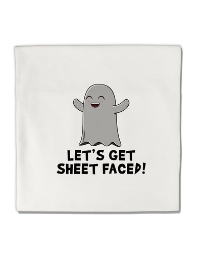 Let's Get Sheet Faced Micro Fleece 14&#x22;x14&#x22; Pillow Sham by TooLoud-Pillow Sham-TooLoud-White-Davson Sales