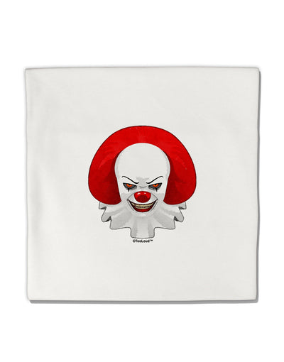 Scary Clown Watercolor Micro Fleece 14&#x22;x14&#x22; Pillow Sham-Pillow Sham-TooLoud-White-Davson Sales