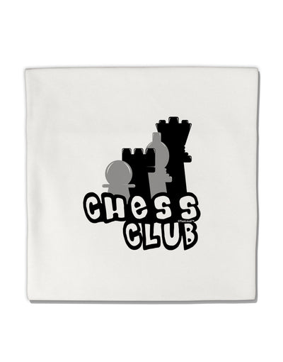 Chess Club Micro Fleece 14&#x22;x14&#x22; Pillow Sham by TooLoud-Pillow Sham-TooLoud-White-Davson Sales