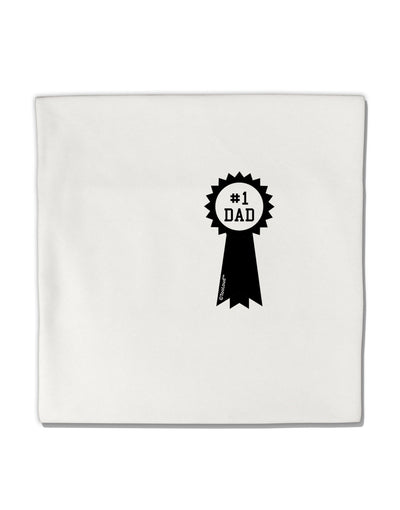 Number One Dad Award Ribbon Micro Fleece 14&#x22;x14&#x22; Pillow Sham-Pillow Sham-TooLoud-White-Davson Sales