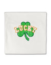 Lucky Shamrock Design Distressed Micro Fleece 14&#x22;x14&#x22; Pillow Sham by TooLoud-Pillow Sham-TooLoud-White-Davson Sales