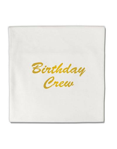 Birthday Crew Text Micro Fleece 14&#x22;x14&#x22; Pillow Sham by TooLoud-TooLoud-White-Davson Sales