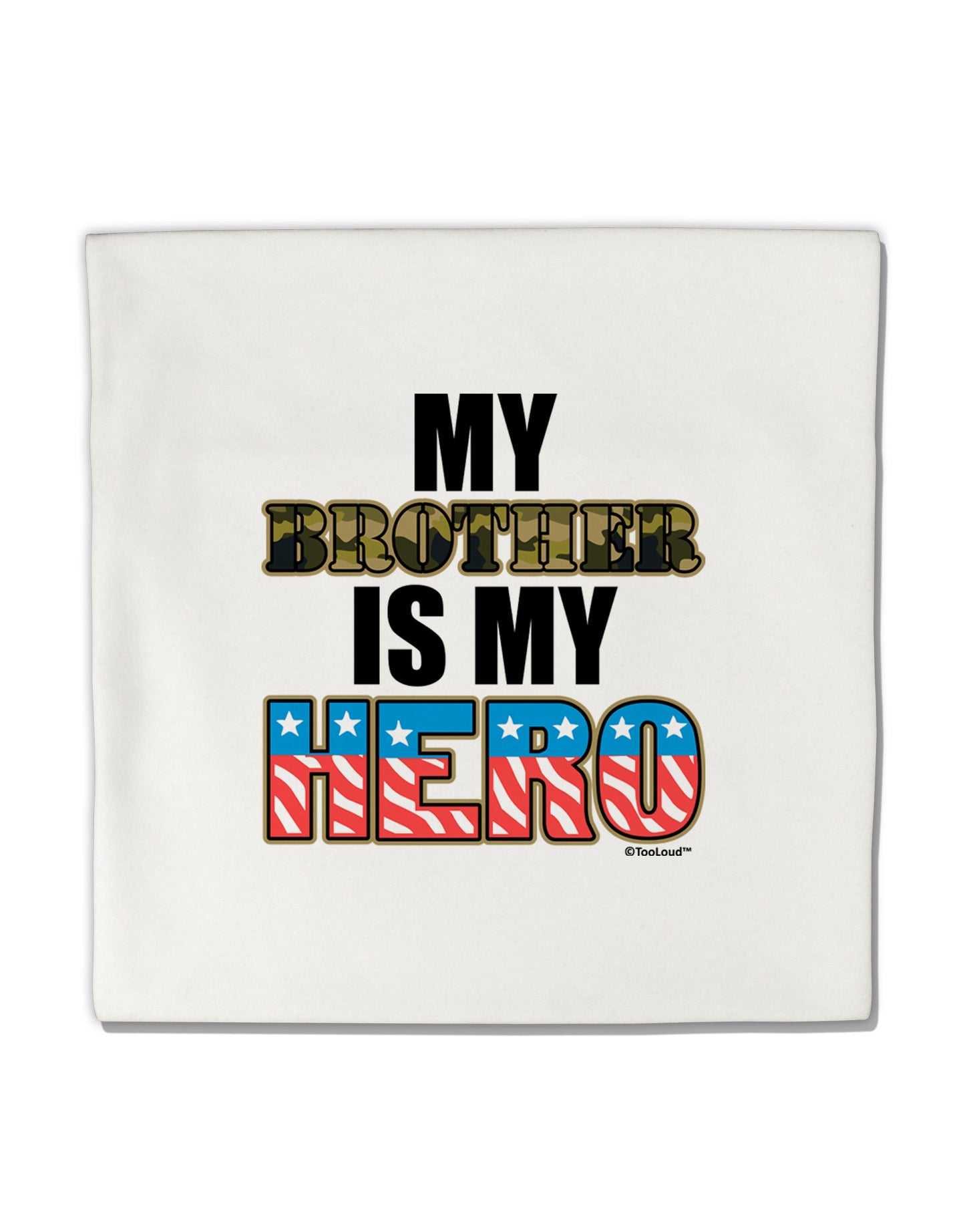 My Brother is My Hero - Armed Forces Micro Fleece 14"x14" Pillow Sham by TooLoud-Pillow Sham-TooLoud-White-Davson Sales