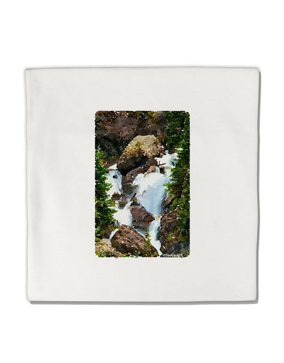 TooLoud Waterfall Watercolor Micro Fleece 14&#x22;x14&#x22; Pillow Sham-Pillow Sham-TooLoud-White-Davson Sales