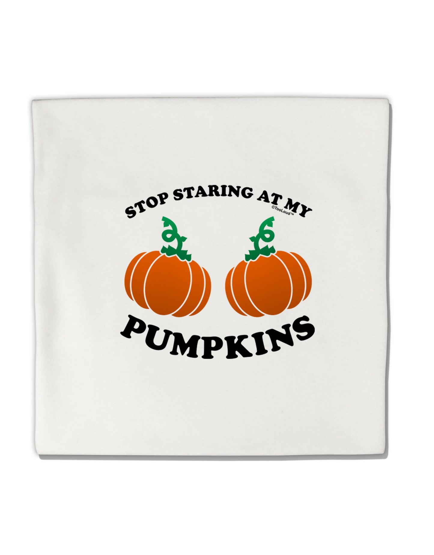 Stop Staring At My Pumpkins Micro Fleece 14"x14" Pillow Sham by TooLoud-Pillow Sham-TooLoud-White-Davson Sales