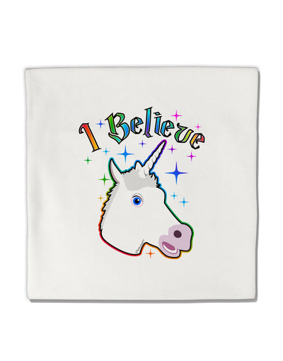 I Believe in Unicorns Micro Fleece 14&#x22;x14&#x22; Pillow Sham-Pillow Sham-TooLoud-White-Davson Sales