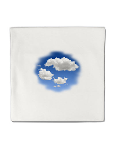 Blue Sky Puffy Clouds Micro Fleece 14&#x22;x14&#x22; Pillow Sham-Pillow Sham-TooLoud-White-Davson Sales