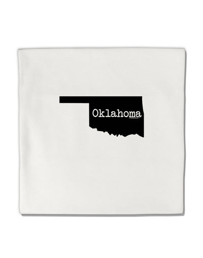 Oklahoma - United States Shape Micro Fleece 14&#x22;x14&#x22; Pillow Sham by TooLoud-Pillow Sham-TooLoud-White-Davson Sales