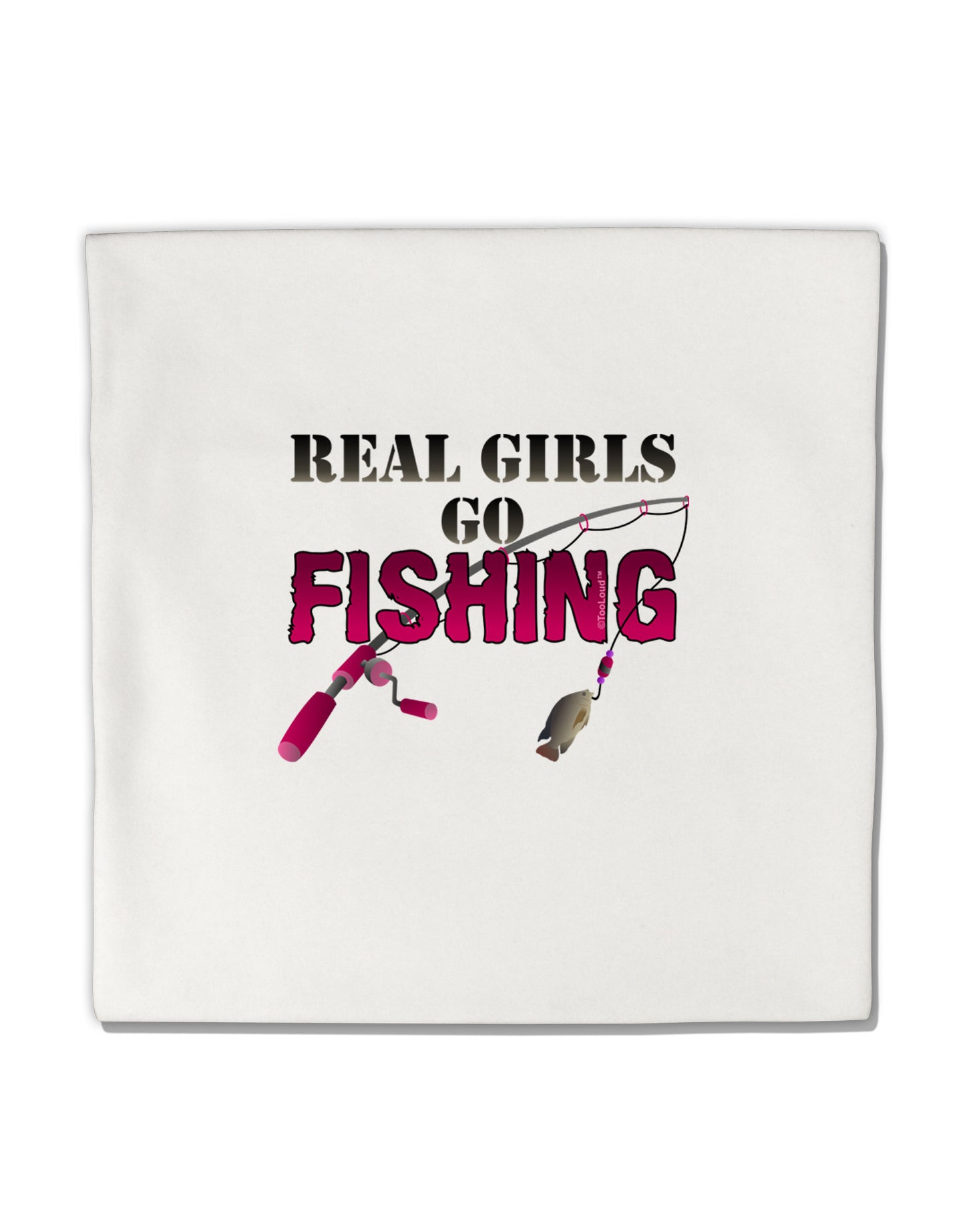 Real Girls Go Fishing Micro Fleece 14"x14" Pillow Sham-Pillow Sham-TooLoud-White-Davson Sales