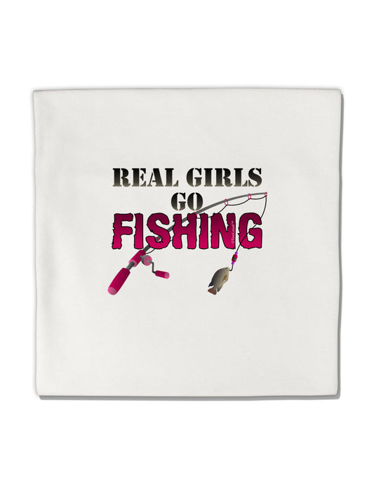 Real Girls Go Fishing Micro Fleece 14"x14" Pillow Sham-Pillow Sham-TooLoud-White-Davson Sales