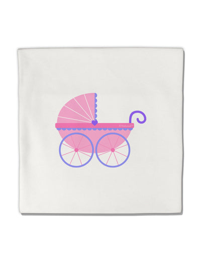 Baby Girl Carriage Micro Fleece 14&#x22;x14&#x22; Pillow Sham-Pillow Sham-TooLoud-White-Davson Sales