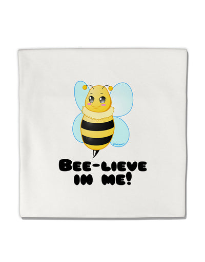 Bee-lieve In Me Micro Fleece 14&#x22;x14&#x22; Pillow Sham-Pillow Sham-TooLoud-White-Davson Sales