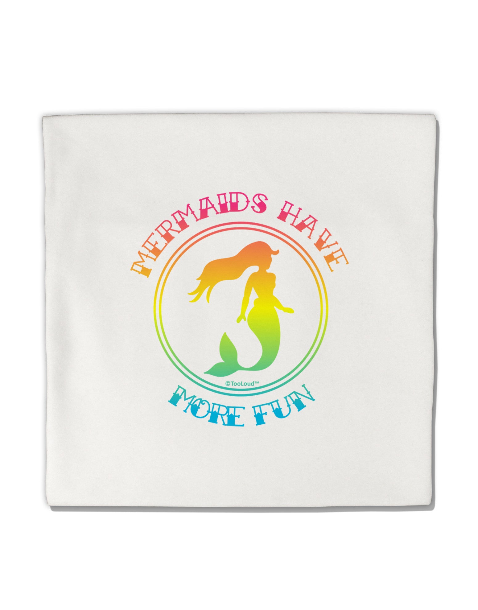 Mermaids Have More Fun - Beachy Colors Micro Fleece 14"x14" Pillow Sham-Pillow Sham-TooLoud-White-Davson Sales