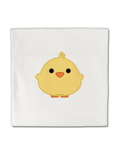 Cute Little Chick - Yellow Micro Fleece 14&#x22;x14&#x22; Pillow Sham by TooLoud-Pillow Sham-TooLoud-White-Davson Sales