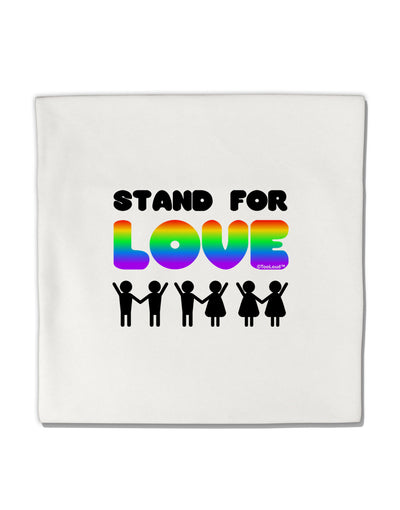 Stand For Love Rainbow Micro Fleece 14&#x22;x14&#x22; Pillow Sham-Pillow Sham-TooLoud-White-Davson Sales