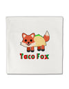 Cute Taco Fox Text Micro Fleece 14&#x22;x14&#x22; Pillow Sham-Pillow Sham-TooLoud-White-Davson Sales