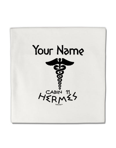 Personalized Cabin 11 Hermes Micro Fleece 14&#x22;x14&#x22; Pillow Sham by TooLoud-Pillow Sham-TooLoud-White-Davson Sales