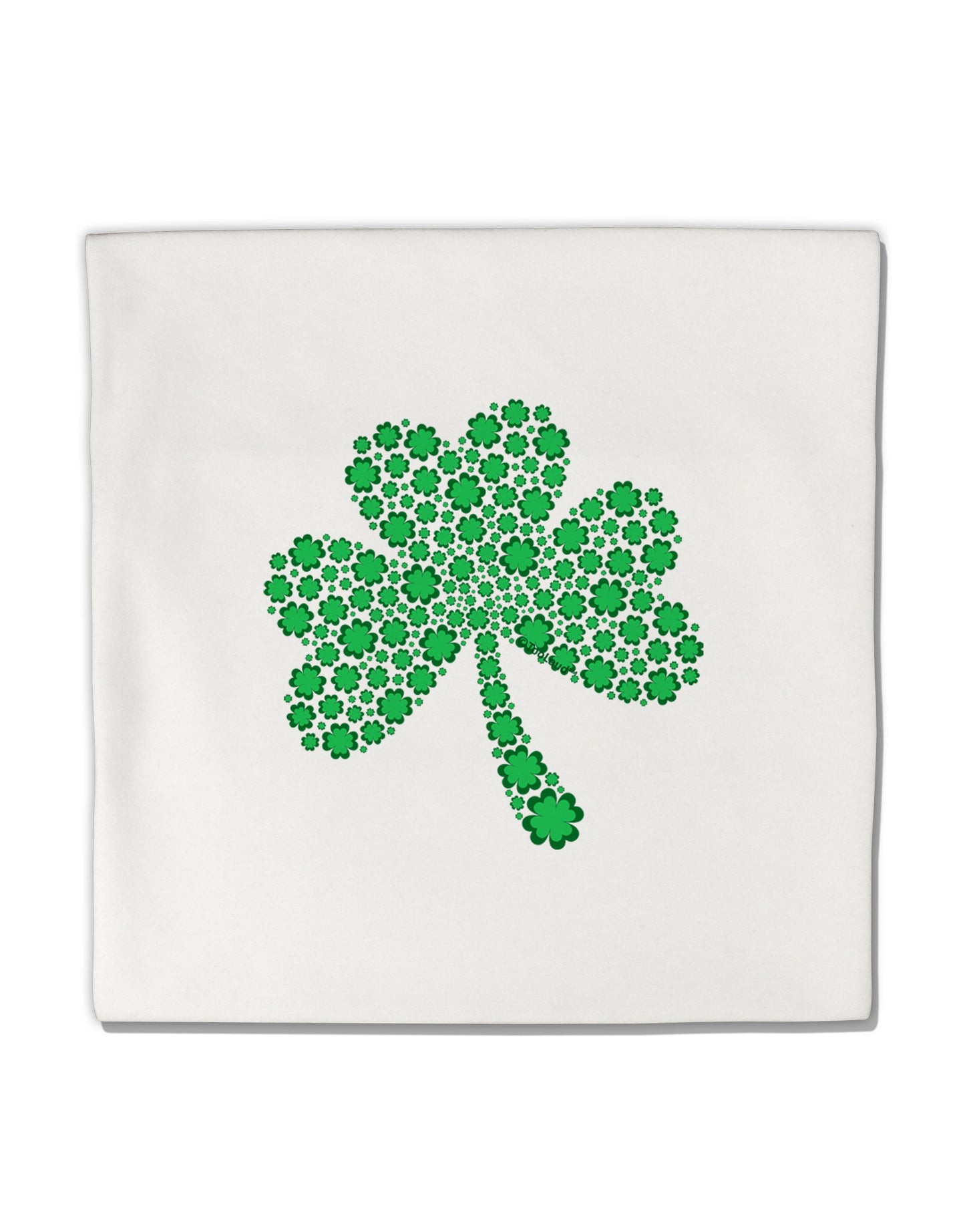 St. Patrick's Day Shamrock Design - Shamrocks Micro Fleece 14"x14" Pillow Sham by TooLoud-Pillow Sham-TooLoud-White-Davson Sales