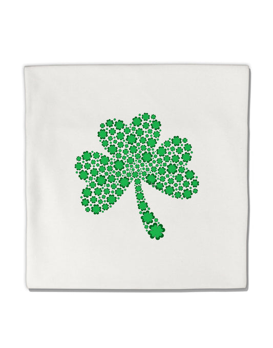 St. Patrick's Day Shamrock Design - Shamrocks Micro Fleece 14"x14" Pillow Sham by TooLoud-Pillow Sham-TooLoud-White-Davson Sales