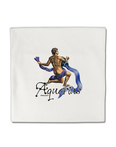 Aquarius Color Illustration Micro Fleece 14&#x22;x14&#x22; Pillow Sham-Pillow Sham-TooLoud-White-Davson Sales