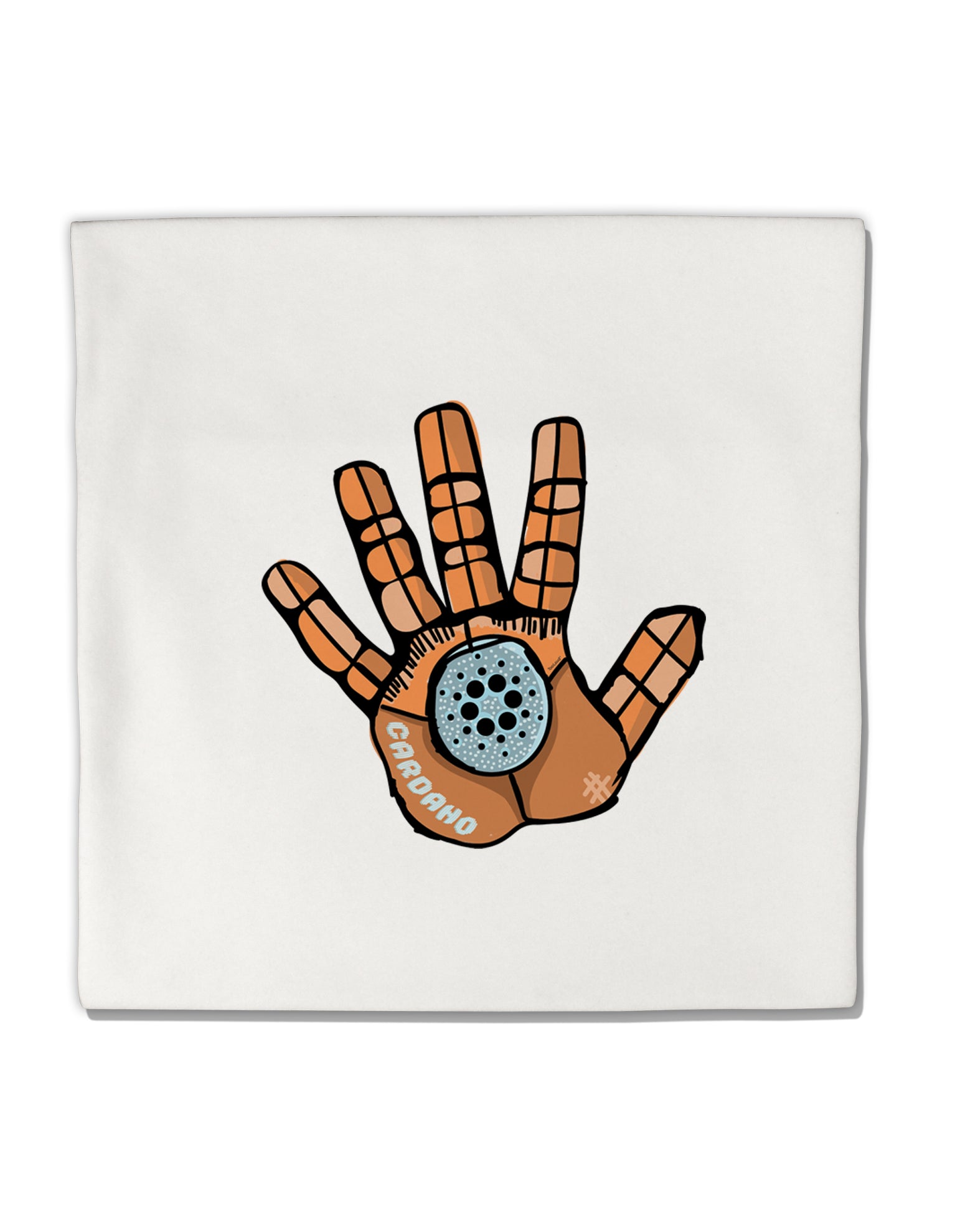 TooLoud Cardano Hero Hand Micro Fleece 14 Inch x 14 Inch Pillow Sham-ThrowPillowCovers-TooLoud-Davson Sales