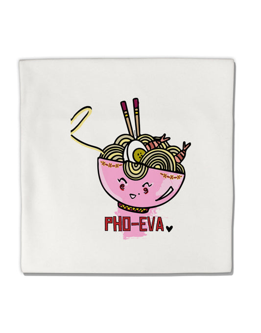 TooLoud Matching Pho Eva Pink Pho Bowl Micro Fleece 14 Inch x 14 Inch Pillow Sham-ThrowPillowCovers-TooLoud-Davson Sales