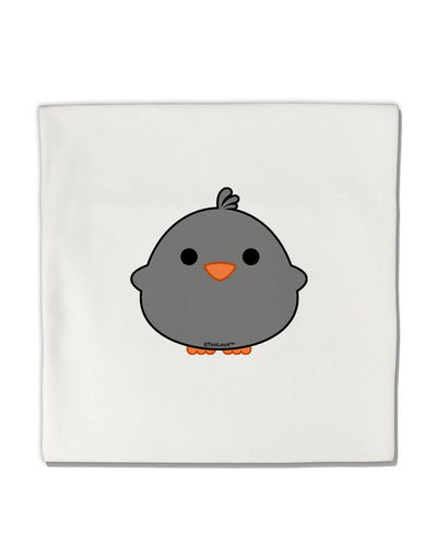 Cute Little Chick - Black Micro Fleece 14&#x22;x14&#x22; Pillow Sham by TooLoud-Pillow Sham-TooLoud-White-Davson Sales