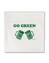 Go Green - St. Patrick's Day Green Beer Micro Fleece 14&#x22;x14&#x22; Pillow Sham by TooLoud-Pillow Sham-TooLoud-White-Davson Sales